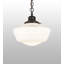 16" Wide Revival Schoolhouse W/Traditional Globe Pendant