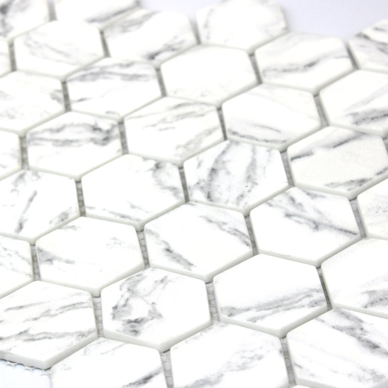 Verre et nid d'abeille mosaïque mur et plancher