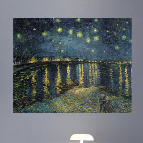 Adhésif décoratif Van Gogh la nuit étoilée (1888), H 48 po x l 60 po