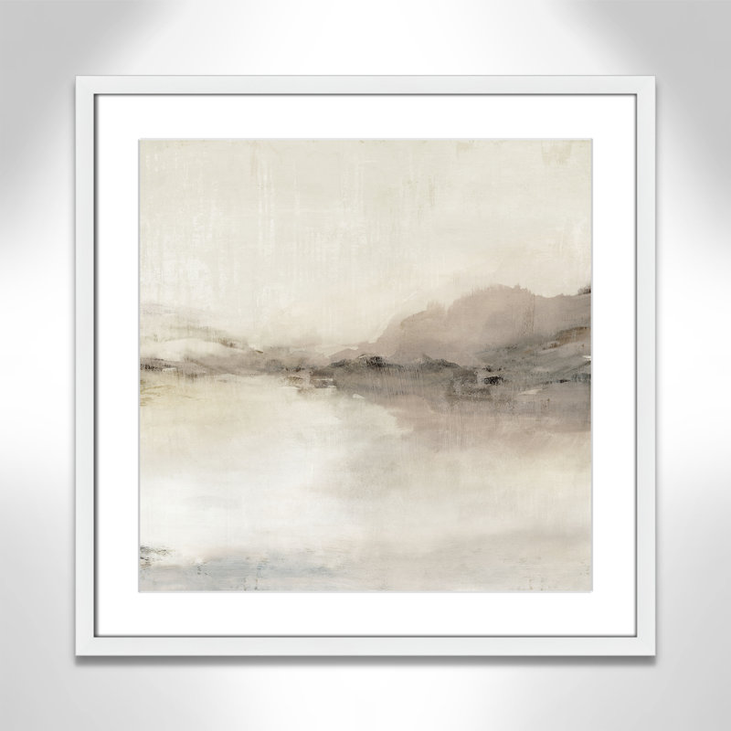 «Blush Horizon II» par Isabelle Z, L 23,5 po x H 23,5 po, Imprimé mat, Blanc satiné