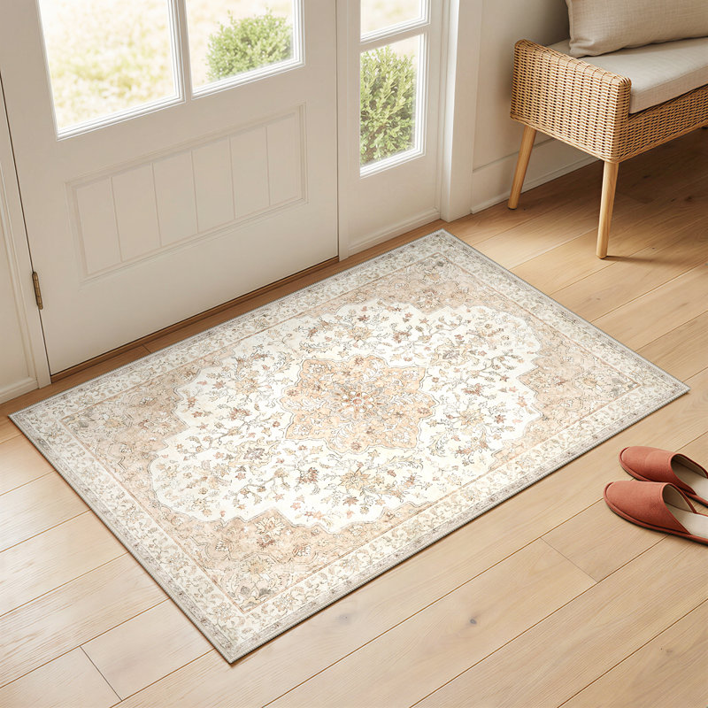 Area Rugs Machine Washable living Room Rugs 8'x10' Oriental Inspired Rugs  with Non-Slip Backing for High Traffic Area, Living Room, Bed Room, Kitchen, Hallway, Entryway Rug