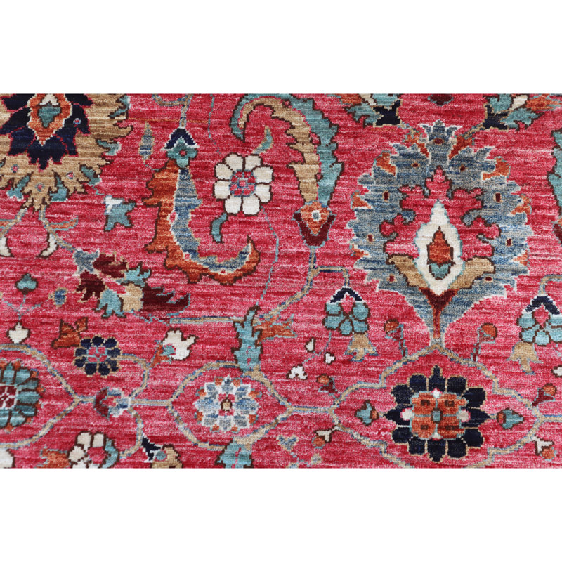 Tapis rouge noué à la main de haute qualité