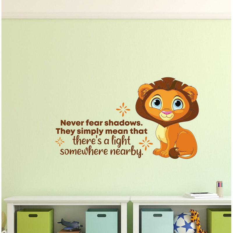 Décalcomanie murale en vinyle Never Fear, H 15 po x l 30 po