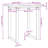  Dining Table O-Frame 23.6"X23.6"X29.7" Solid Wood Pine And Steel-691036544