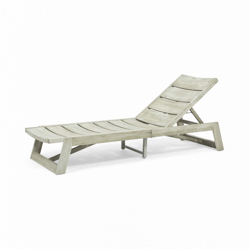 Outdoor Chaise Lounge, Gray, 1