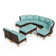 Ensemble de conversation modulaire avec coussins Argyri