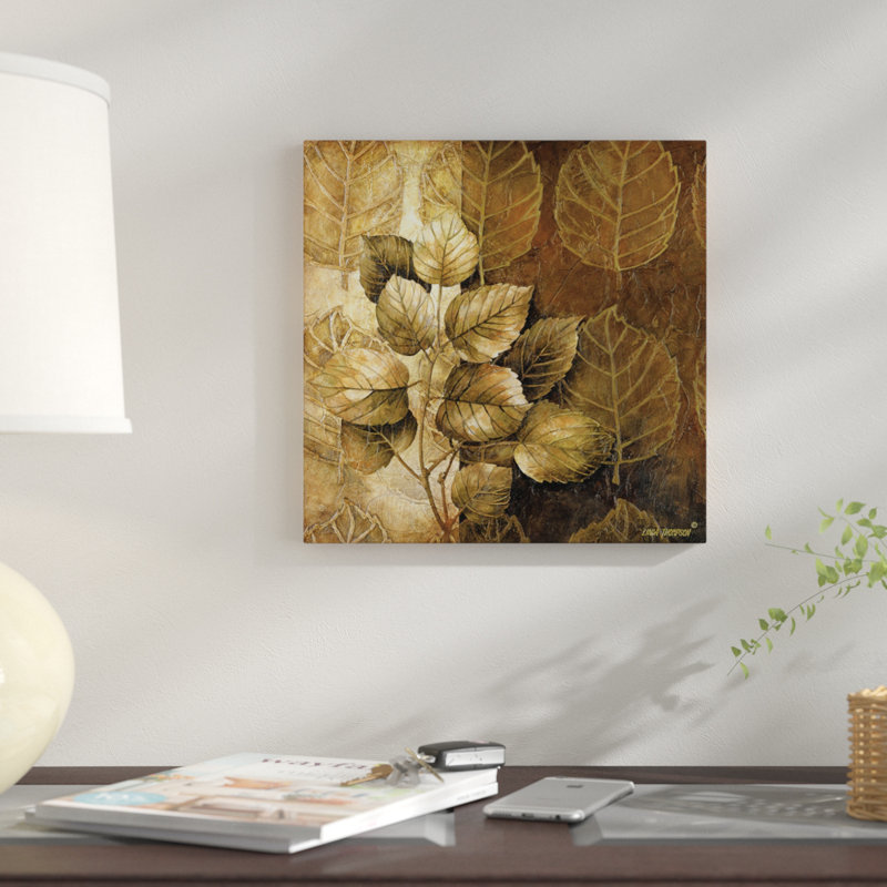 « leaf patterns iii », impression sur toile, H 12 po x l 12 po x P 0,75 po, Pas de tapis, Toile tendue