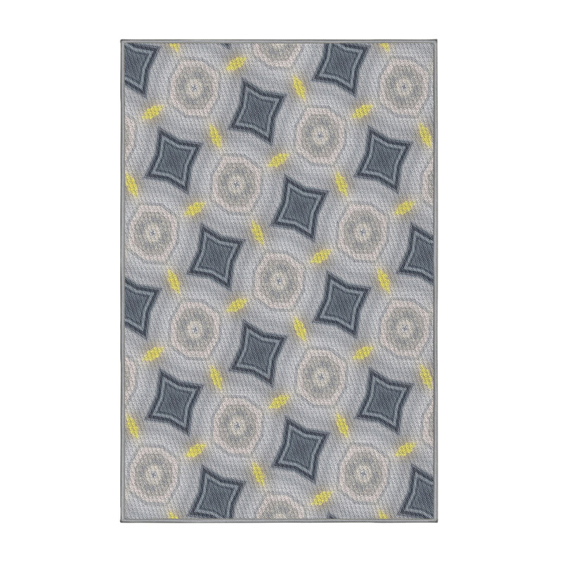 Geometric Indoor Rug, Rectangle 2' x 3'
