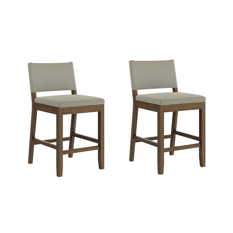 Tabouret tapissé, Gris clair naturel, Tabouret de bar (siège d'une hauteur de 29 po), 4