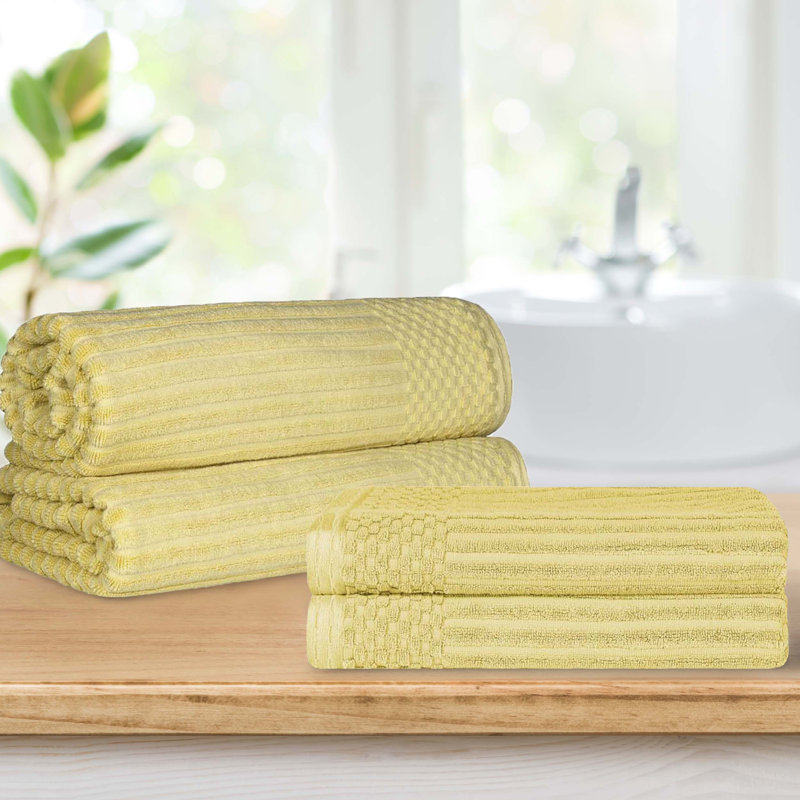 Ensemble de draps de bain 2 pièces et serviettes de bain 2 pièces, Brume dorée