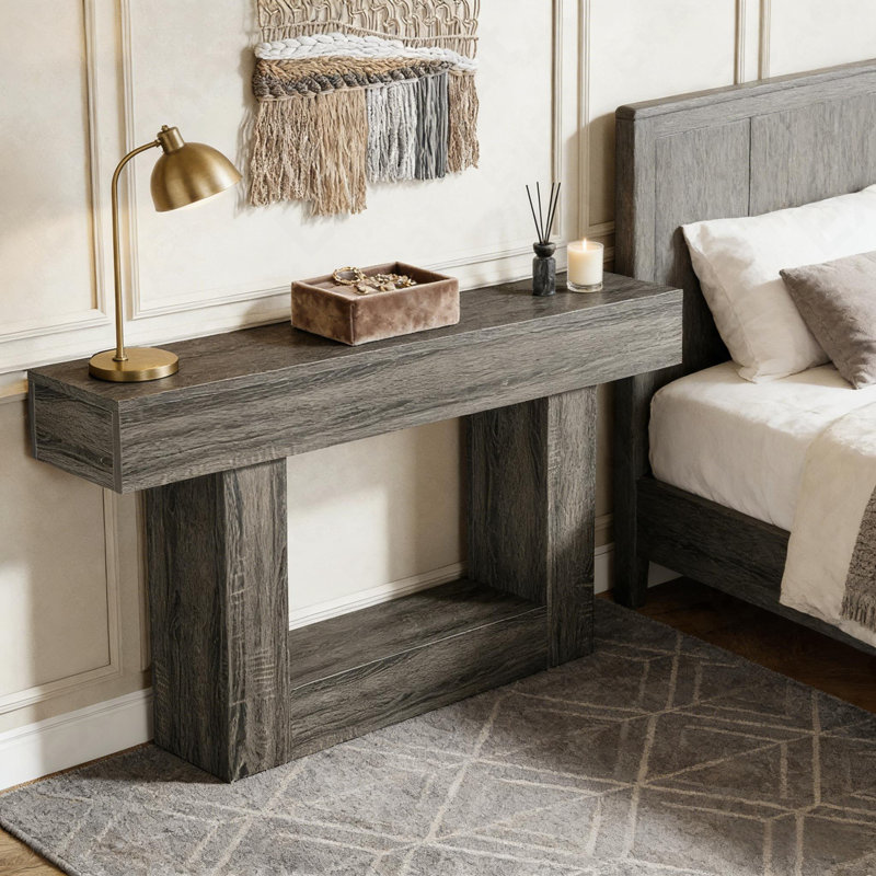 Multipurpose Console Sofa Entryway Table Or TV Stand | Gift Idea, Dark Gray