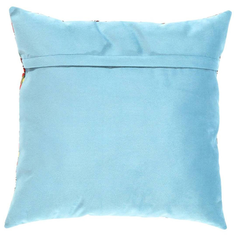 Square Pillow Cover & Insert, Blue/Yellow, 20" H x 20" W