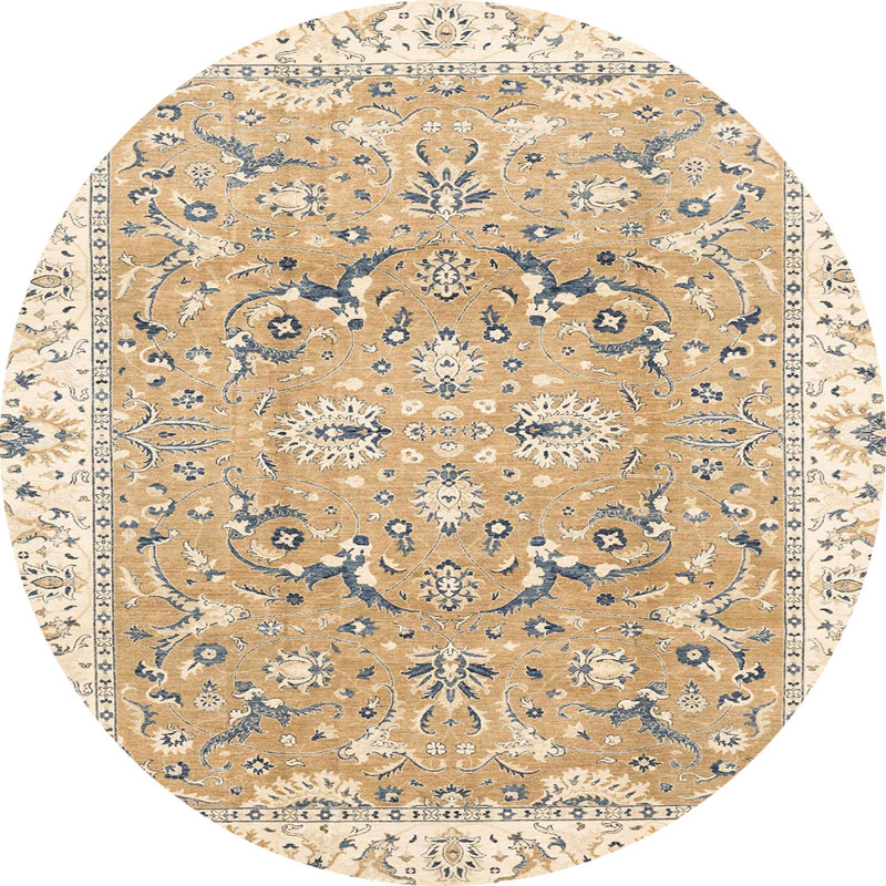 Abstract Indoor Rug, Round 4'