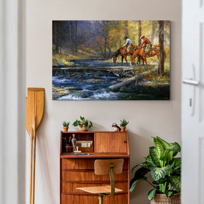 Cold Water & Falling Leaves - Wrapped Canvas Print