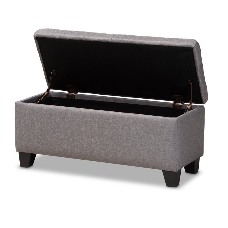 Joscelynn Upholstered Ottoman, Gray