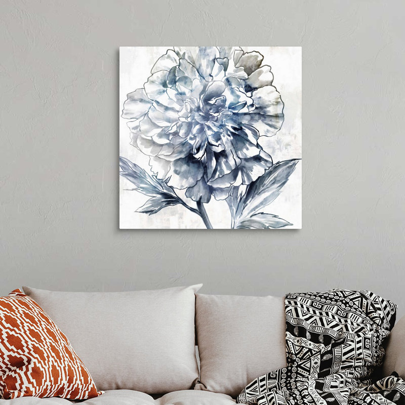 Pivoine japonaise II par Isabelle Z - reproduction d'art, H 30 po x l 30 po x P 1,25 po, Toile tendue