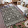 Samira Tanis Anthracite Black Cream Moroccan Bohemian Machine Washable Indoor Area Rug, Flat Pile for Living Room & Bedroom