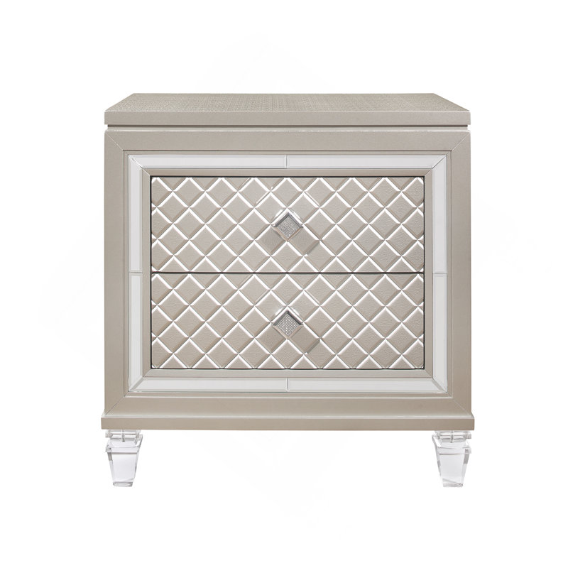 Table de chevet Cross Glam Champagne