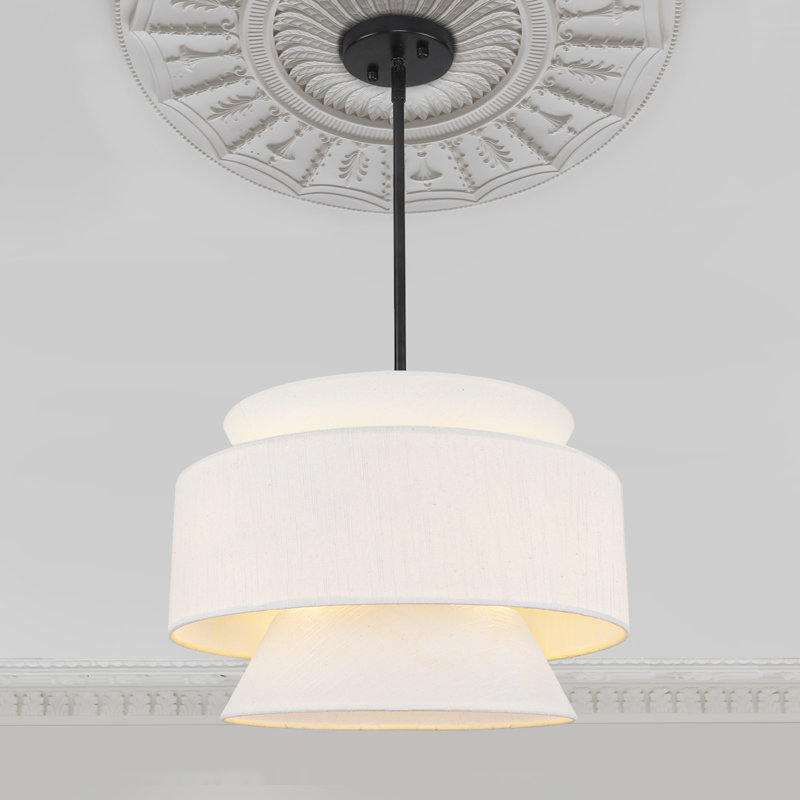 18" Modern 4-light Dimmable Drum Chandelier