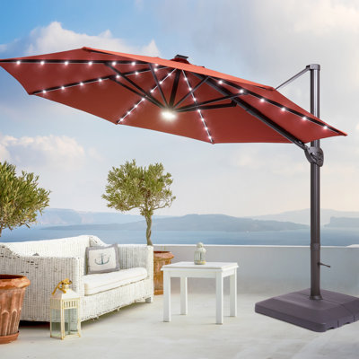 Parasol en porte-à-faux avec base Daarina