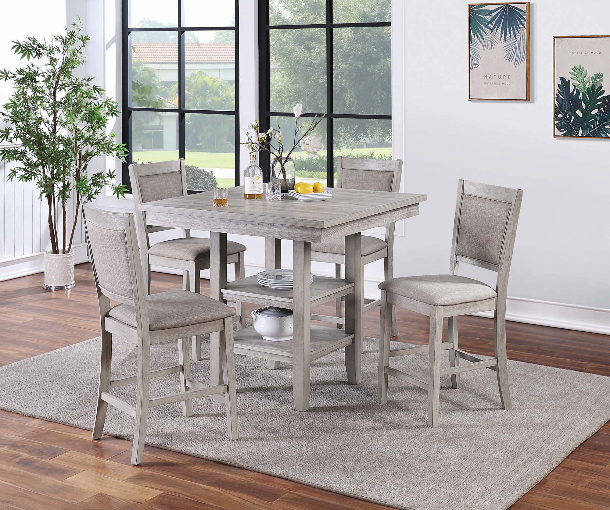 August Grove Allsion 4 - Person Counter Height Dining Set & Reviews ...