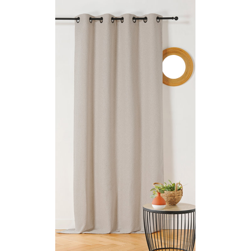 Aiyaan Semi Sheer Curtain, Beige