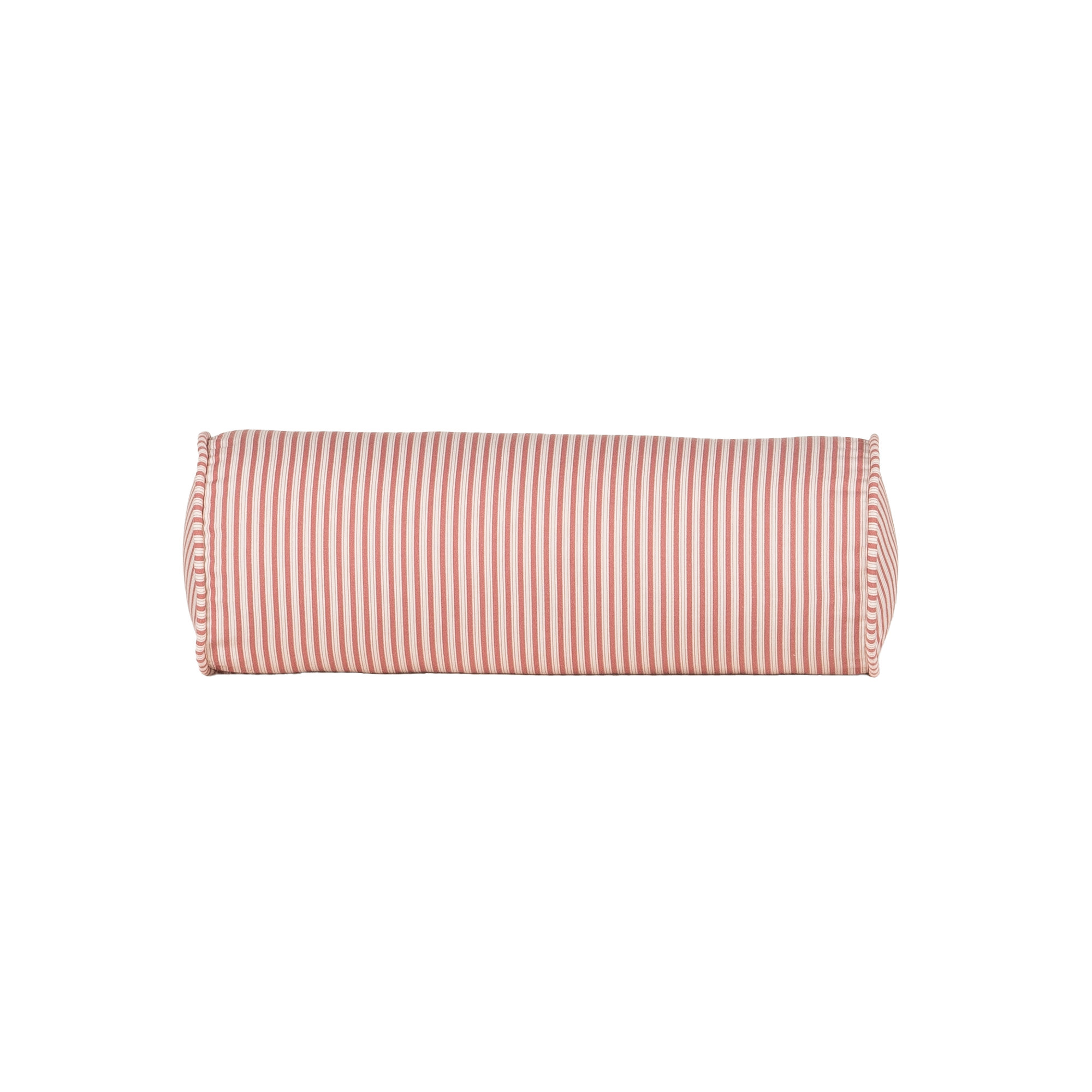 Birch Lane Polo Stripe Calypso Piped Bolster Pillow, Feather, Red