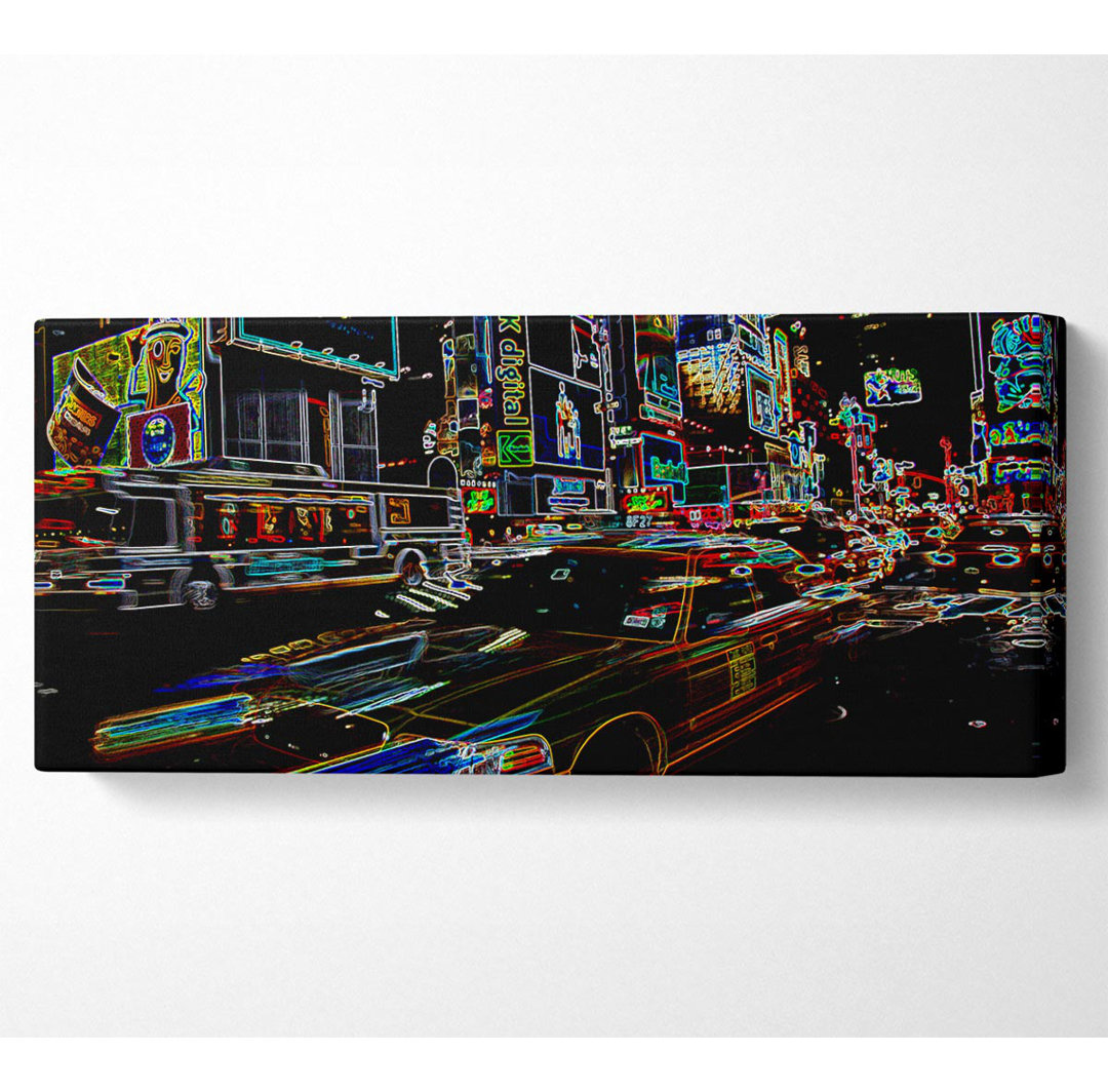 NYC Taxi Psychedelic - Kunstdrucke auf Leinwand