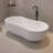 67" Freestanding Soaking Solid Surface Bathtub