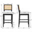 Upholstered Counter Stool with Solid Wood Frame-373060154-373060166