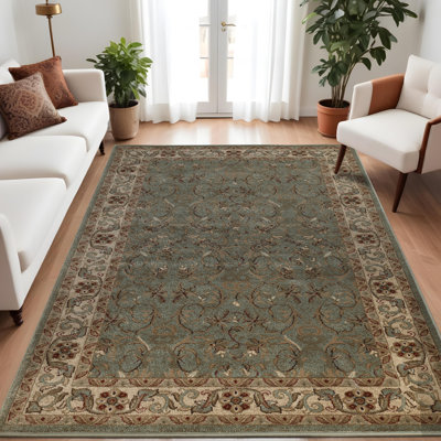 Heritage Traditional Floral Scroll Vines Indoor Or Area Rug