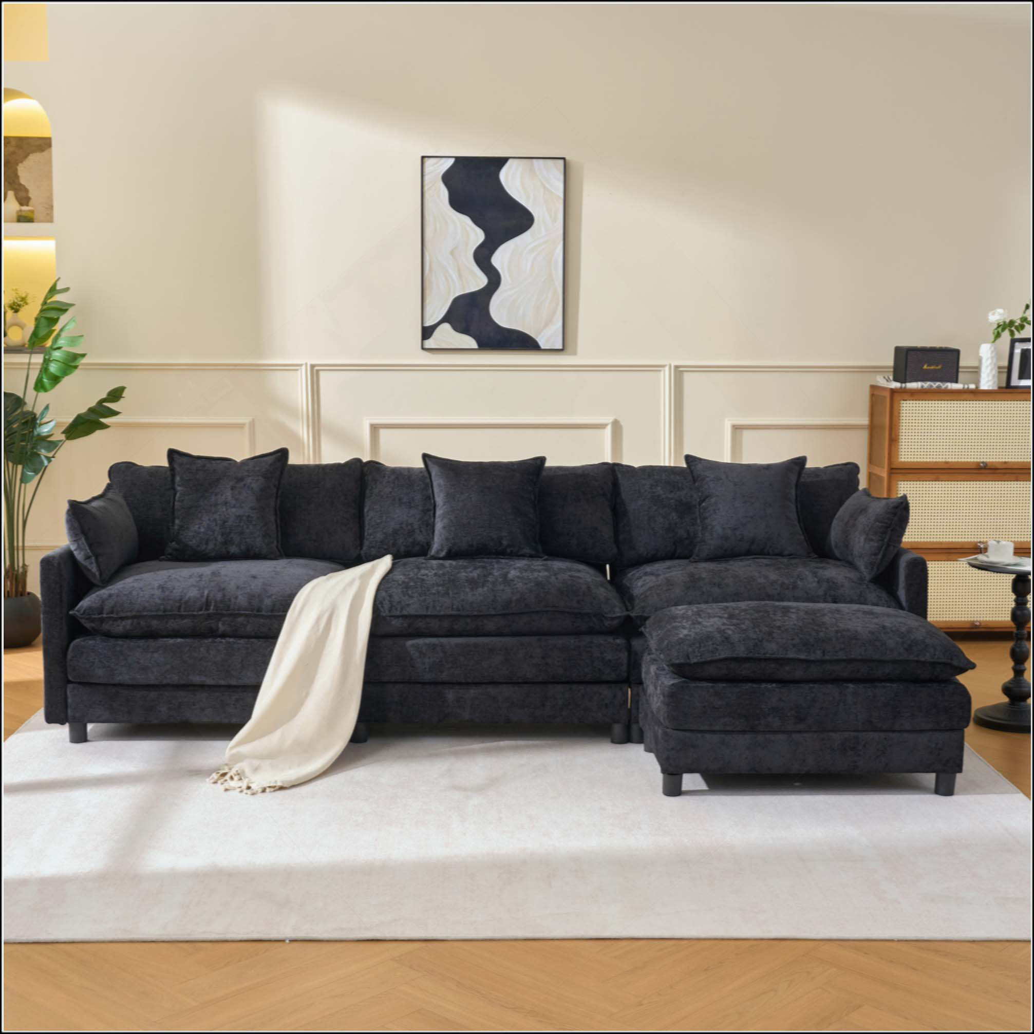 Latitude Run® L Shaped Modern Sofa Modular Sectional Cloud Couch With ...
