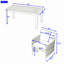Ensemble de table de salle à manger d'extérieur rectangulaire en bois avec 4 chaises