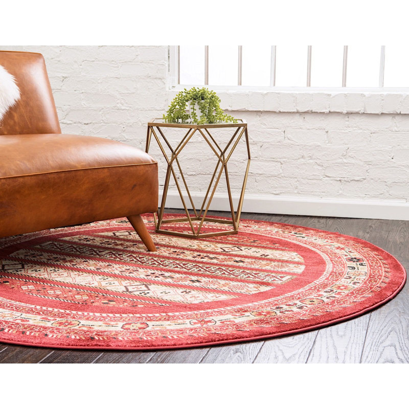 Frederica Abstract Indoor Rug, Round 6'