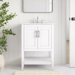 Scottsbluff 24'' Single Bathroom Vanity with Engineered Marble Top