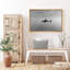 «Black and White Shark Ocean Profond Modern Coastal Decor», reproduction d'art sur toile encadrée-120419708-120419707