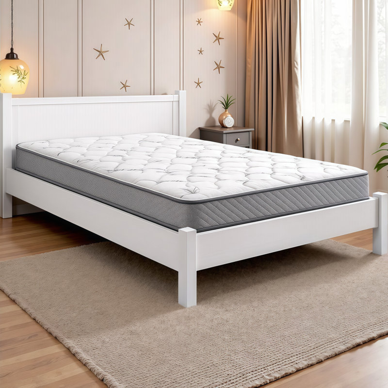 LUMERIS Premium 6-Inch All-Foam Mattress with Bamboo Cover for Natural Cooling - HD Core Support, 100% Made in USA, Queen