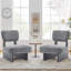 Ensemble de 2 chaises de salon rembourrées en polyester Comfy-767048421-767048443