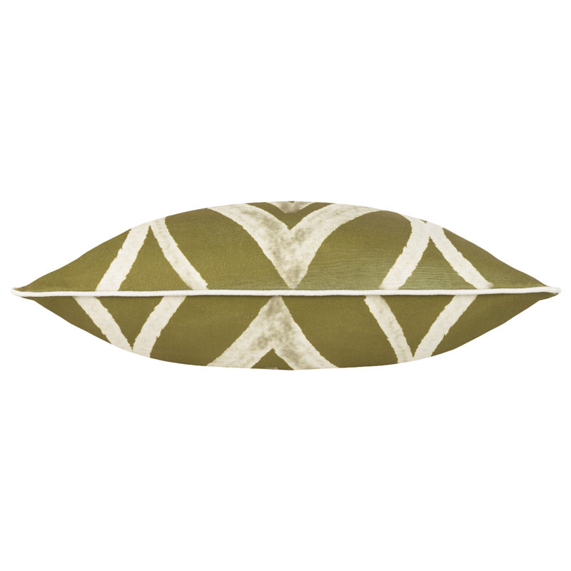 Breannia Ikat Square Throw Cushion Covers, Pillow Cover Only - No Insert, Green
