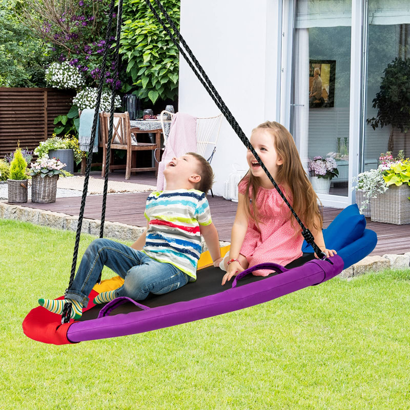 COSTWAY Plastic Swing Set with 1 Swing(s)