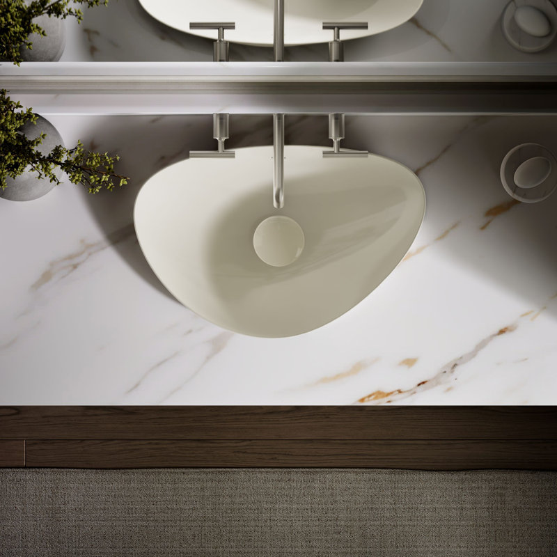 Veil® Small Vessel No Overflow, Biscuit