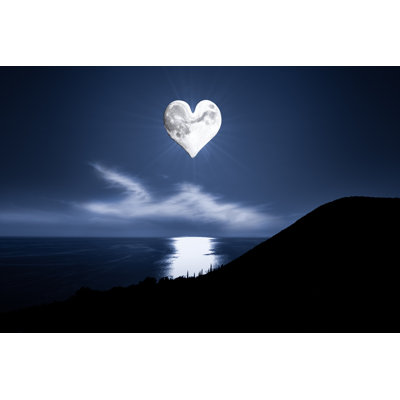 Heart Shaped Moon by Ysign - Wrapped Canvas Print