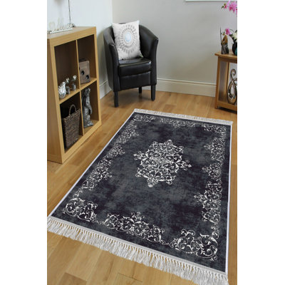 Luxurious Velvet Area Rug (4.6 x 7.2 ft), 100% Antibacterial Fabric, Non-Slip Cotton Backing, Pile Height: 0.4 in | Machine Washable, 3D Digital Print Design | Perfect for Living Room & Bedroom Decor, Soft & Durable