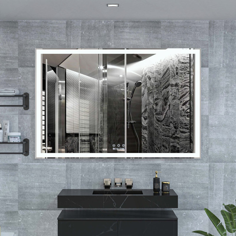 Miroir mural de salle de bain surdimensionné 60X40 pouces