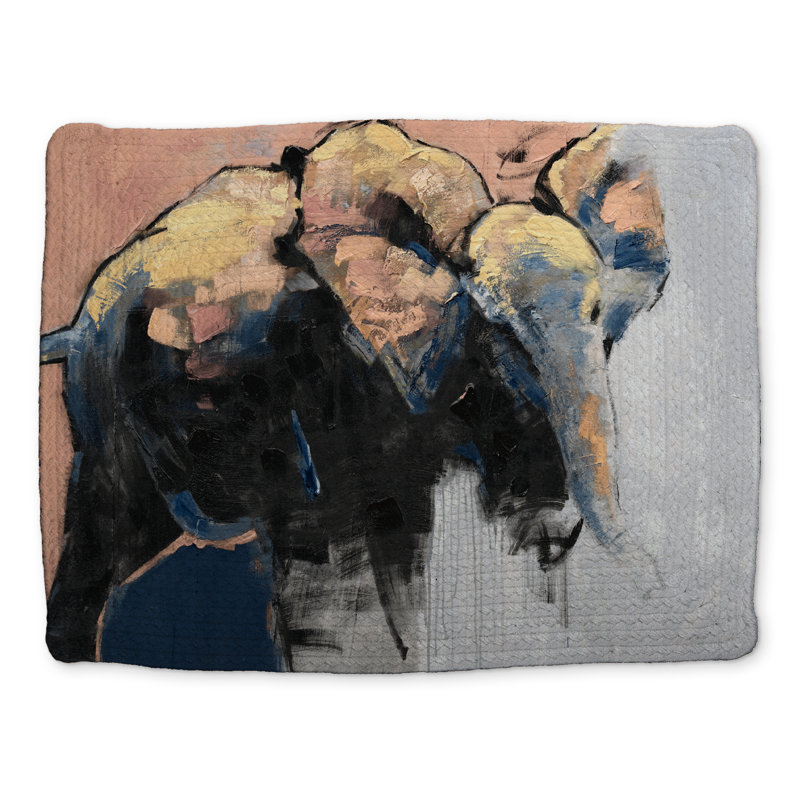 Abstract Elephant Braided Polyester Placemat - Office Decor