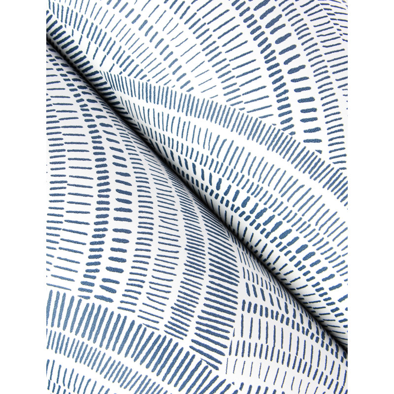 Encircle Indigo Geometric Wallpaper, Blue