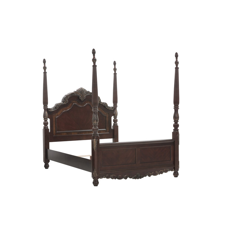 Ceja Unfinished Solid Wood Four Poster Bed, California King
