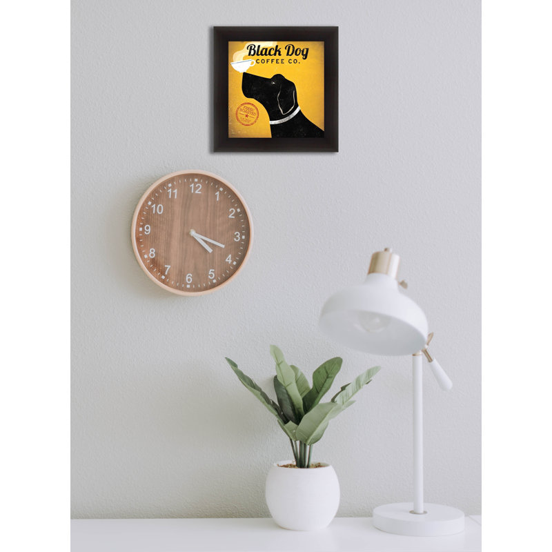 «Black Dog Coffee Company» par Ryan Fowler, affiche vintage encadrée