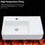 Lavabo de salle de bain mural en céramique 23,9 po x 16,5 po avec trou de robinet et barre à serviettes noire, installation rapide compatible avec différents styles