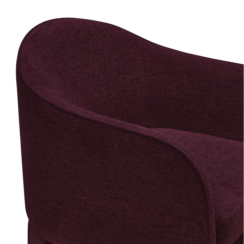Clara Upholstered Arm Chair, Plum Performance